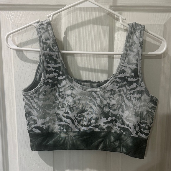 Green Patterned Sports Bra - Picture 3 of 3